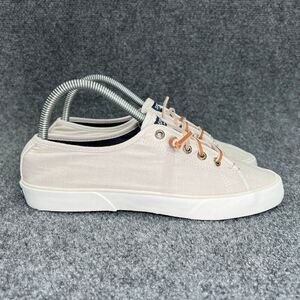 Sperry Seacoast Sneakers Womens Size 7.5 Grey Canvas Slip On Summer Casual Shoes